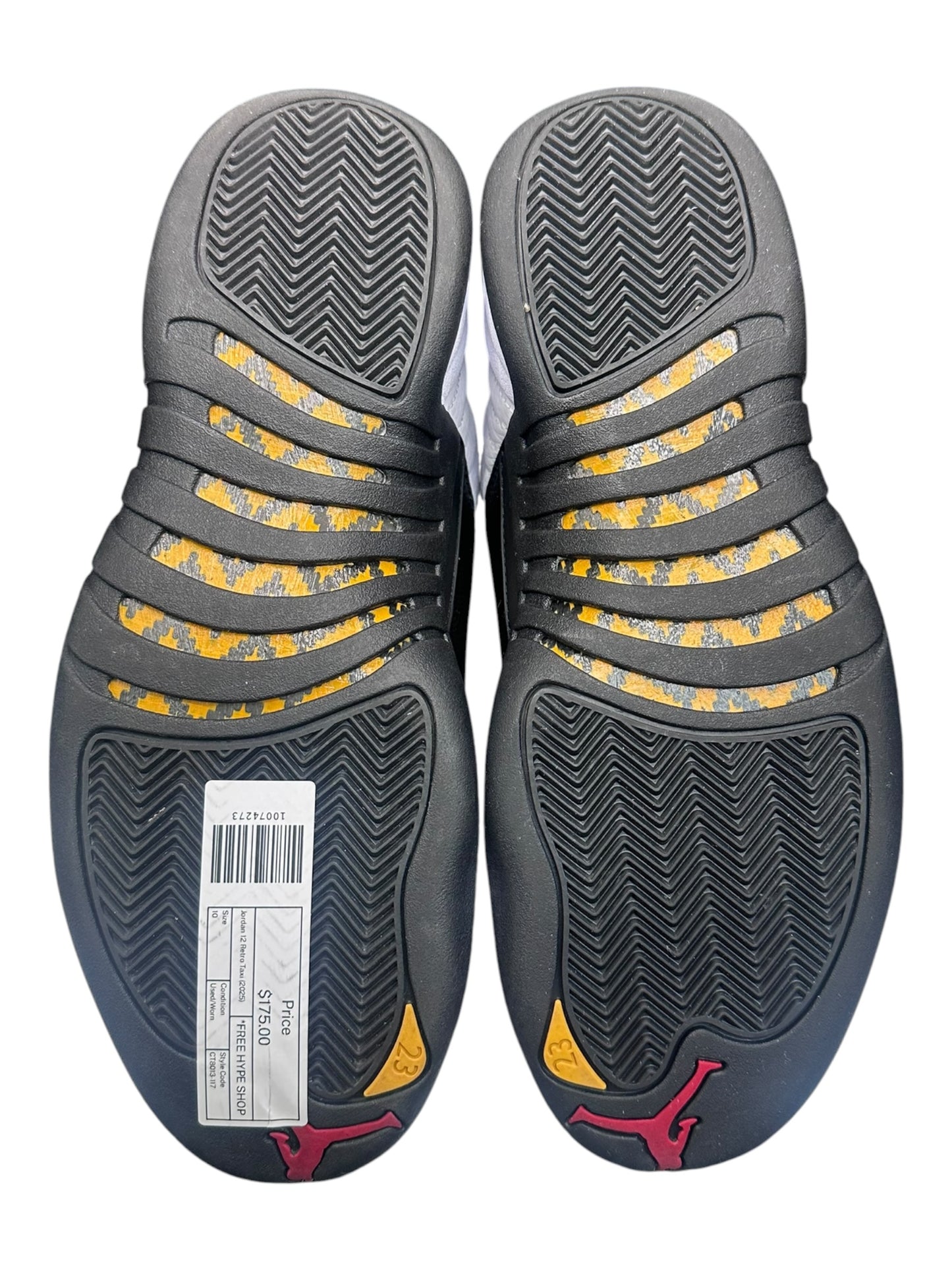 Jordan 12 Retro Taxi (2025) size 10 - Used/Worn