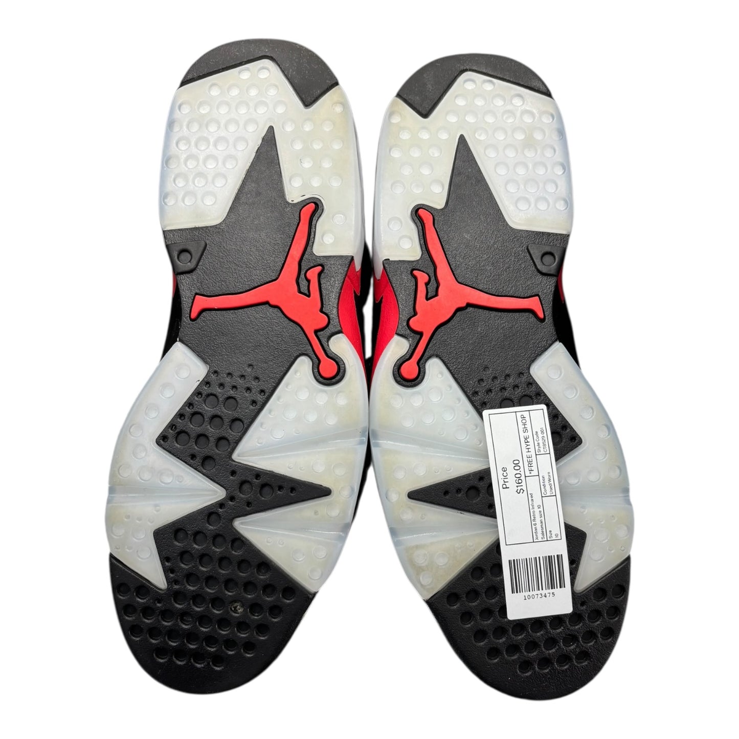 Jordan 6 Retro Infrared Salesman size 10 - Used/Worn