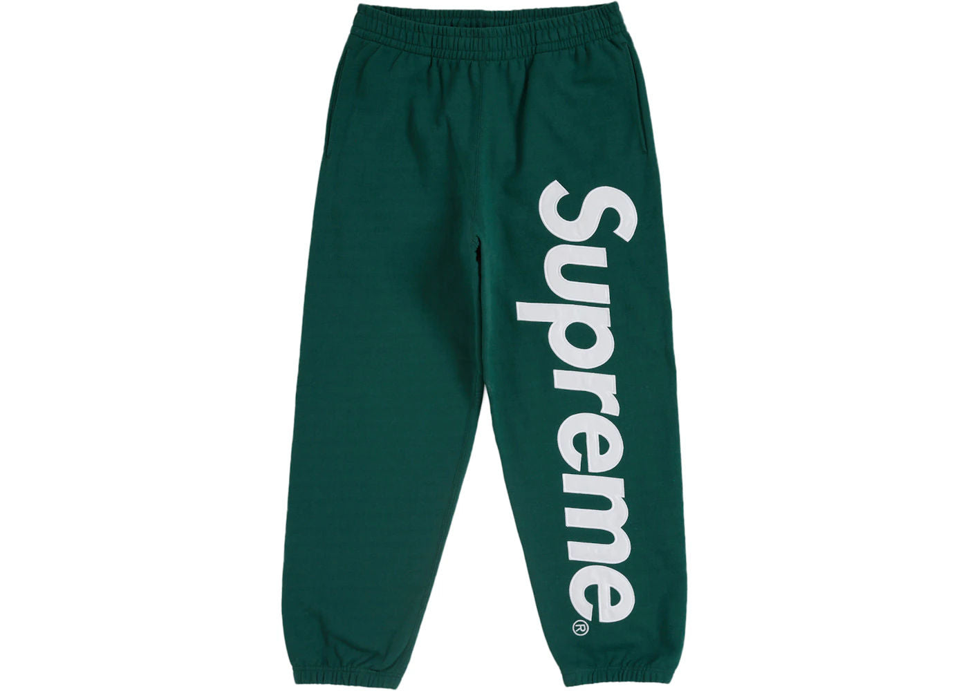 Supreme Satin Applique Sweatpant FW24 Dark Green - Used/Worn