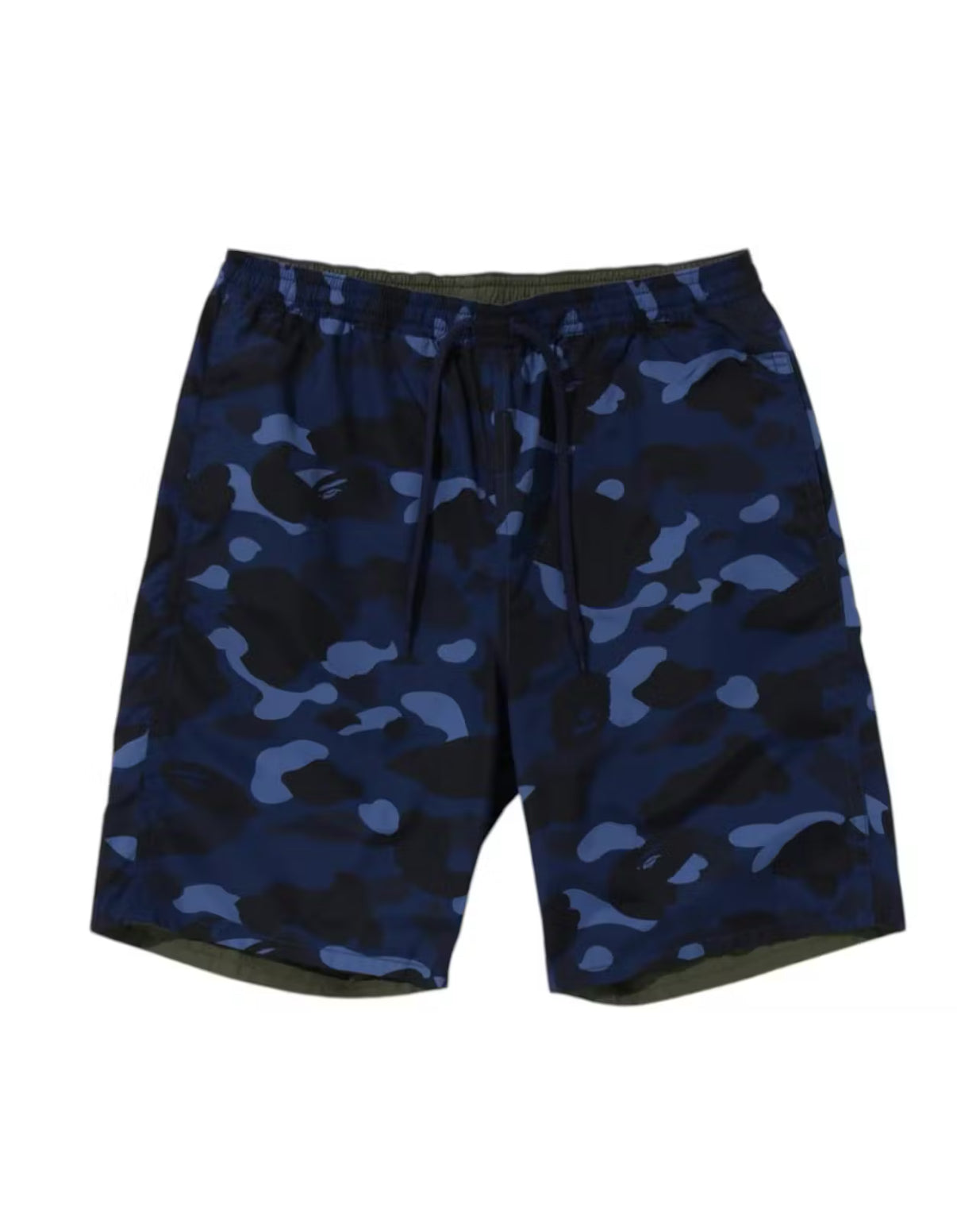 bape reversible blue color camo shark shorts