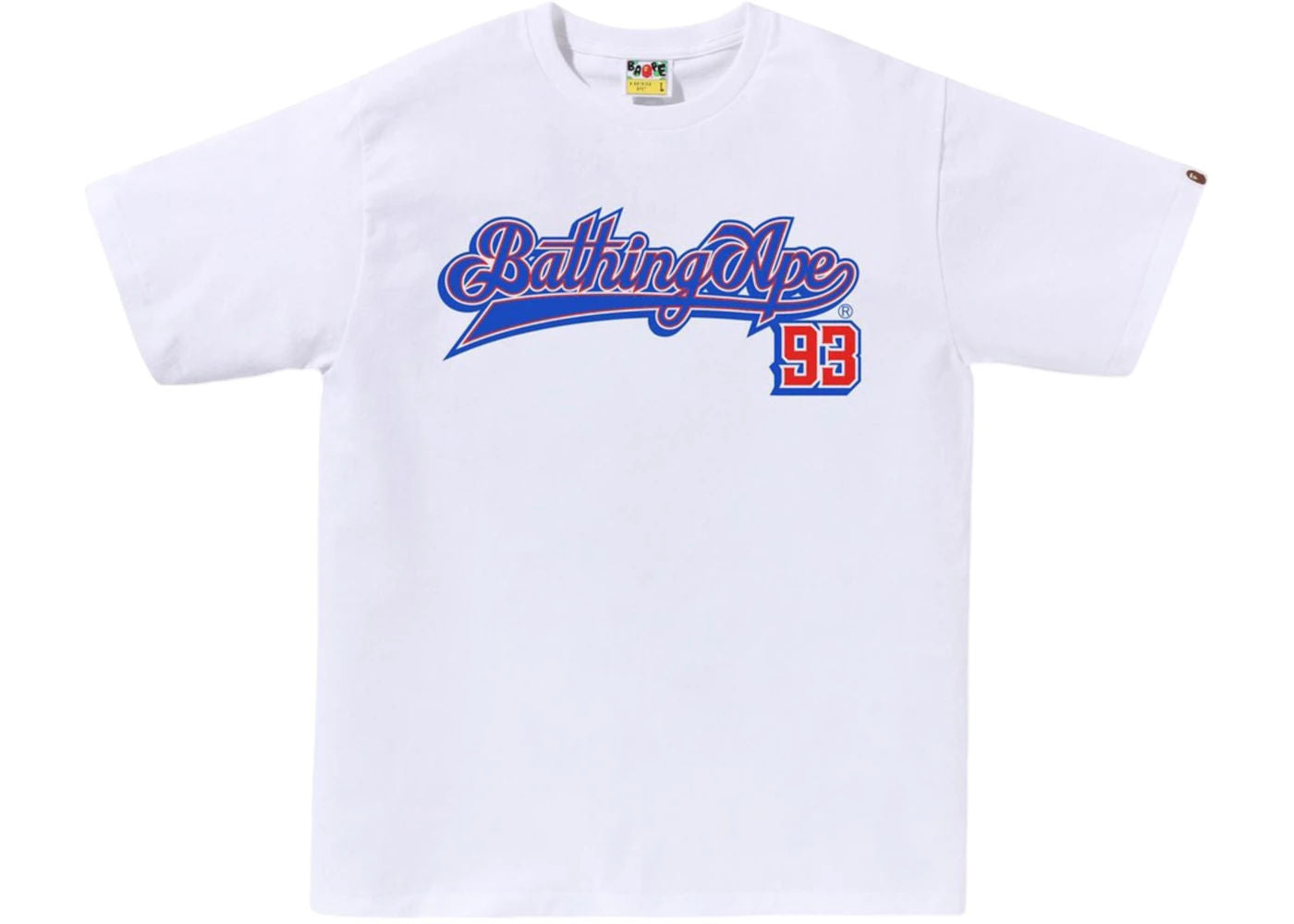 BAPE Baseball Logo Tee White/Blue - new with tags