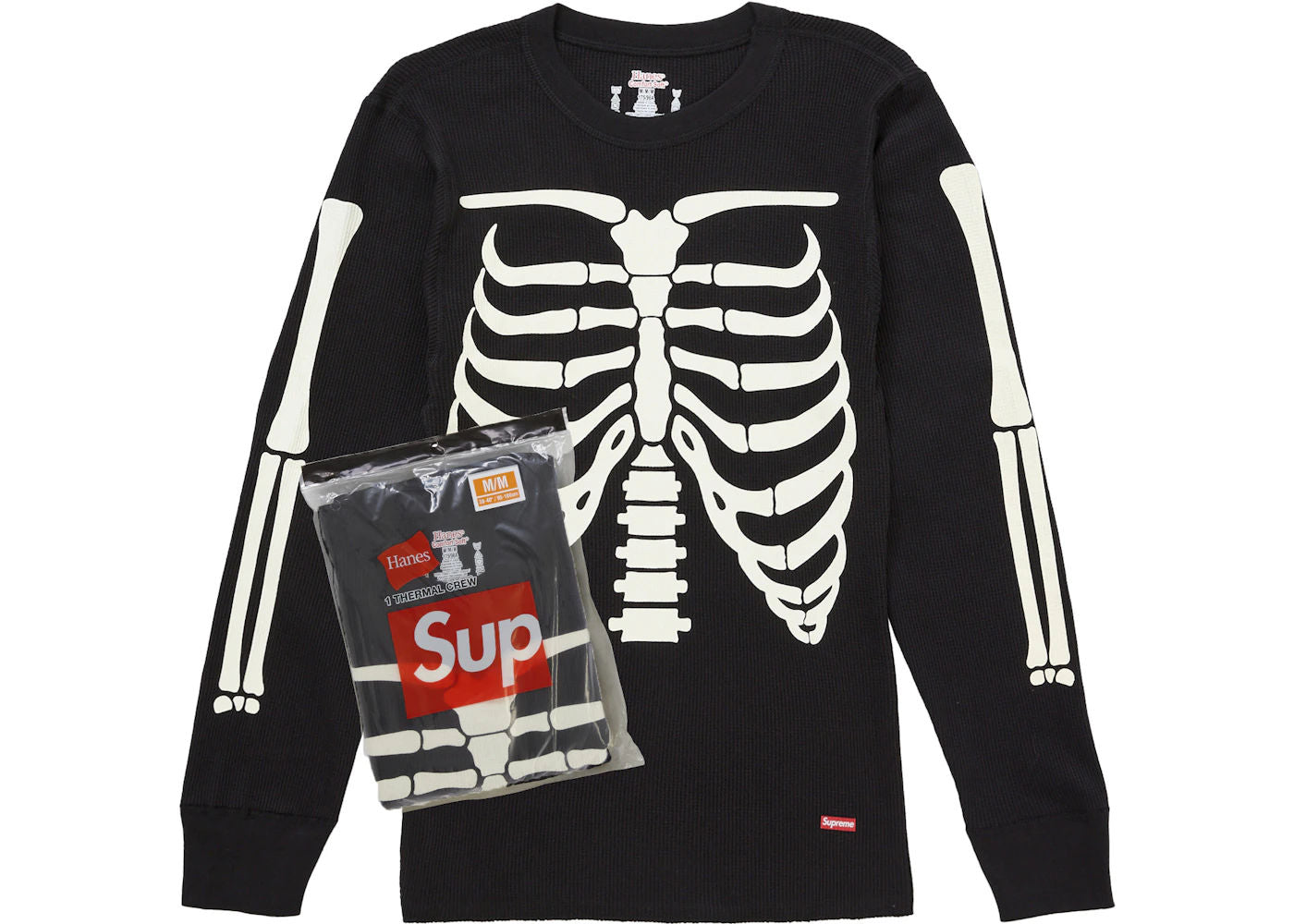 Supreme Hanes Bones Thermal Crew FW25 (1 Pack) Black