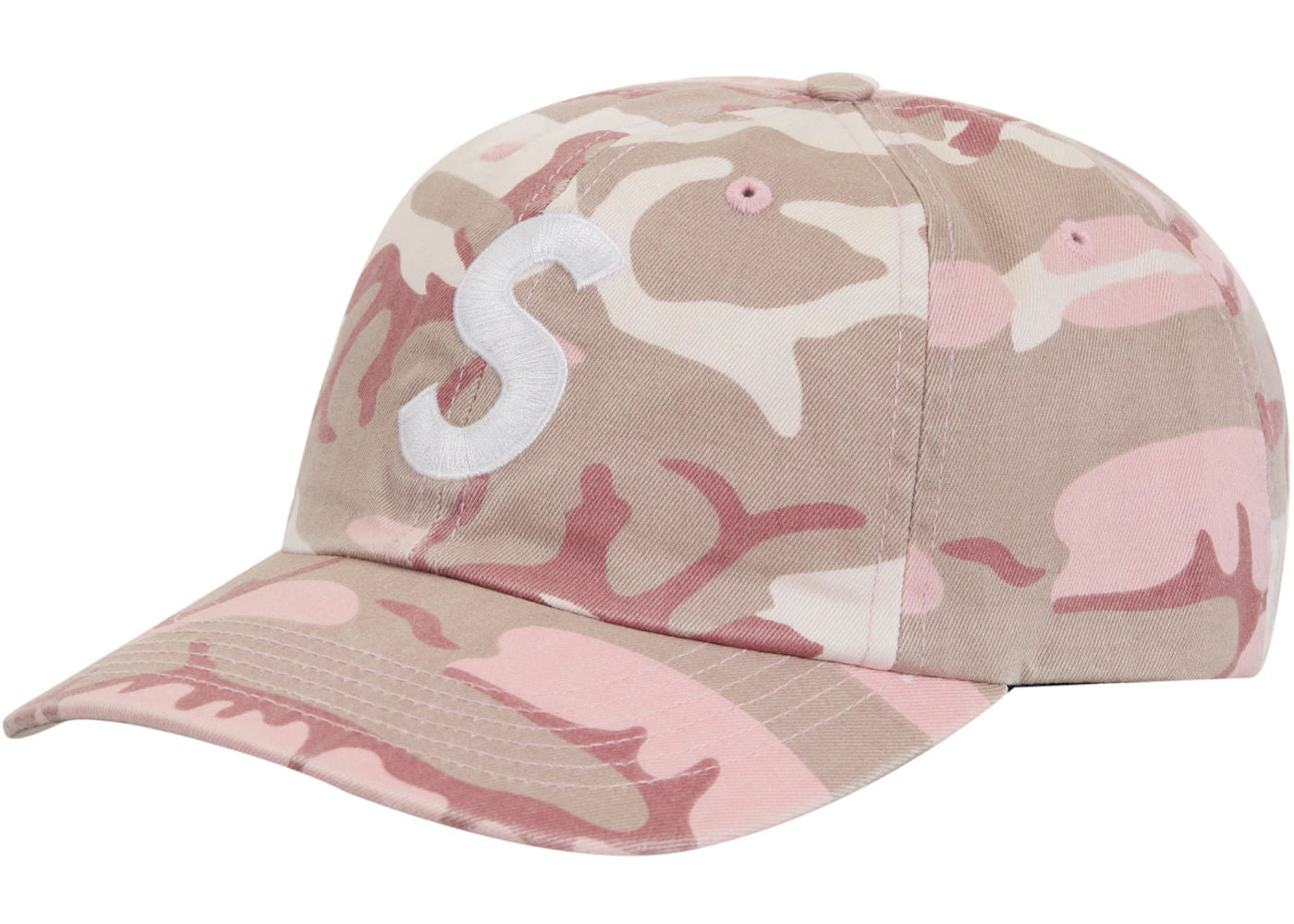 Supreme Pigment Coated S Logo 6-Panel Pink Camo