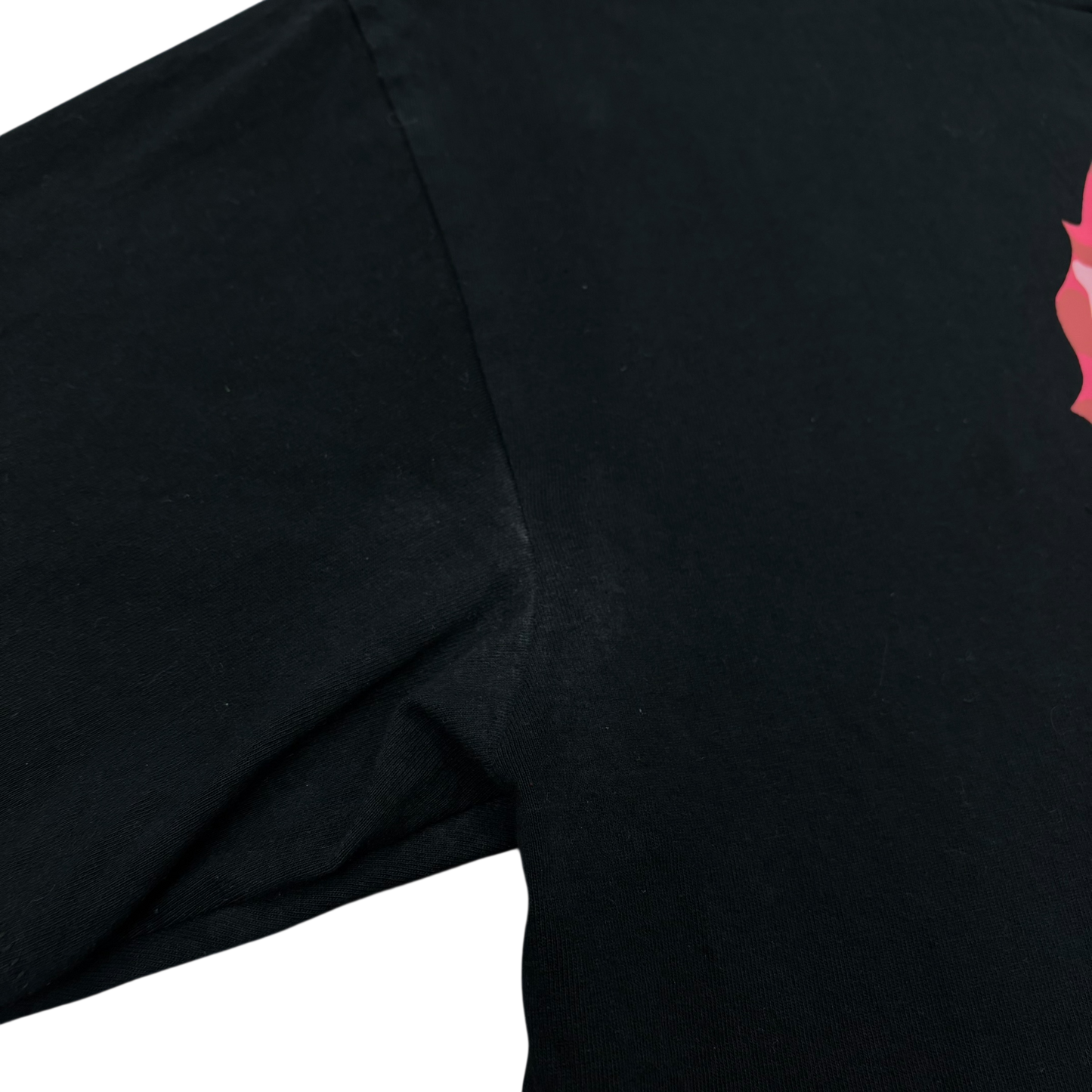 Bape Pink Flame Camo Tee Black - Used/Worn