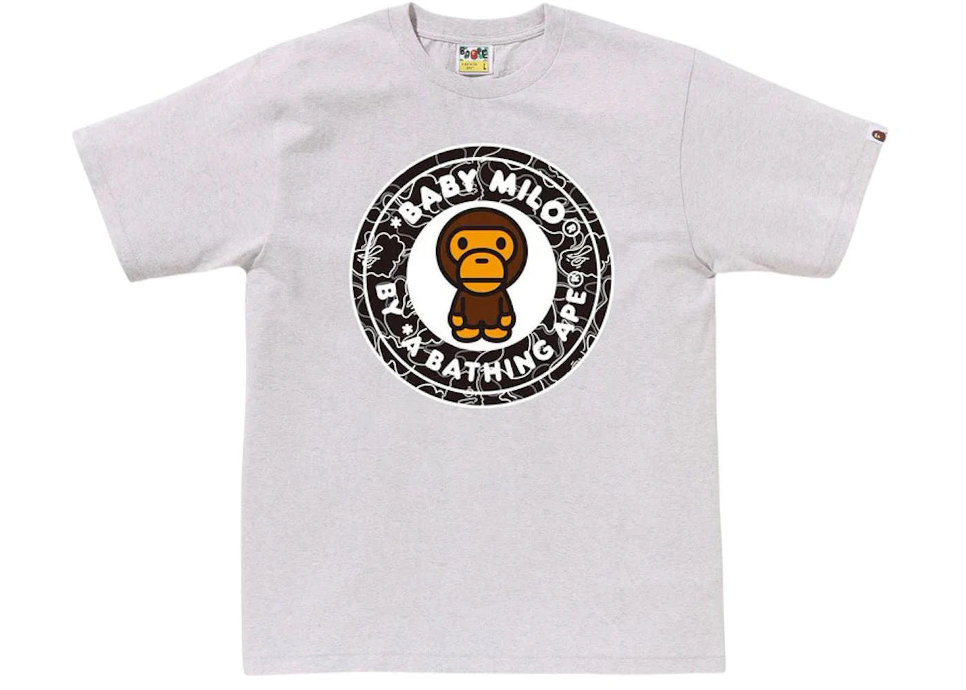 BAPE Neon Camo Milo Busy Works Tee Gray - New W/ Tags