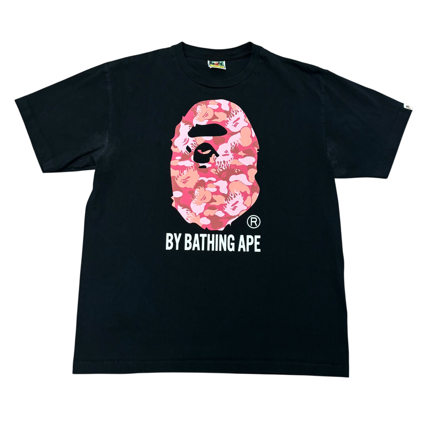 Bape Pink Flame Camo Tee Black - Used/Worn