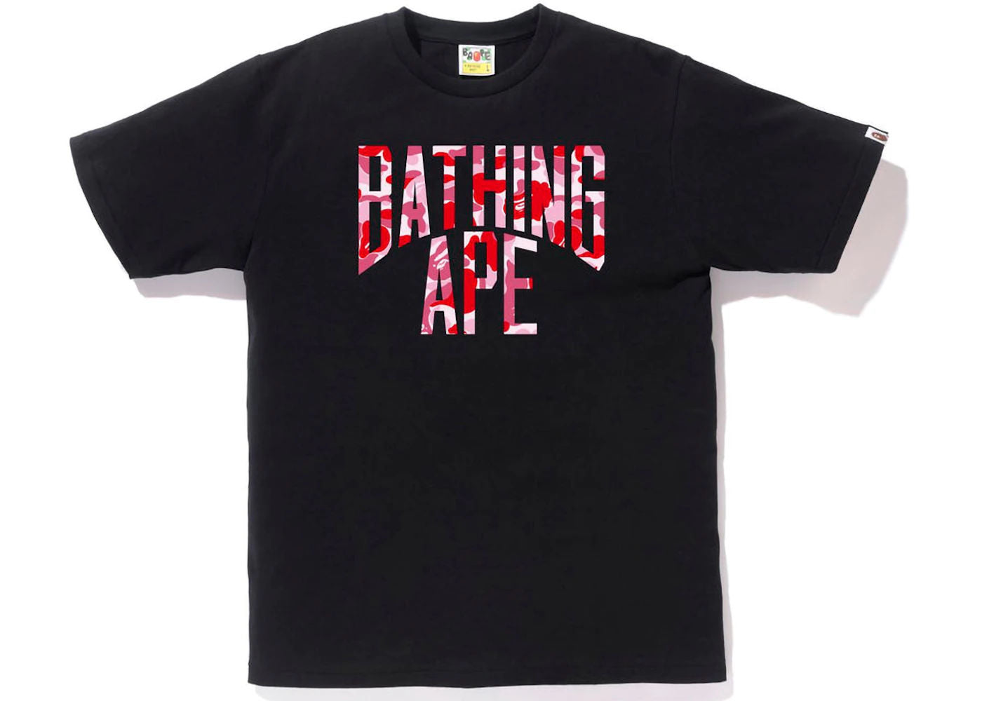 BAPE ABC Camo NYC Logo Tee Black Pink - new with tags