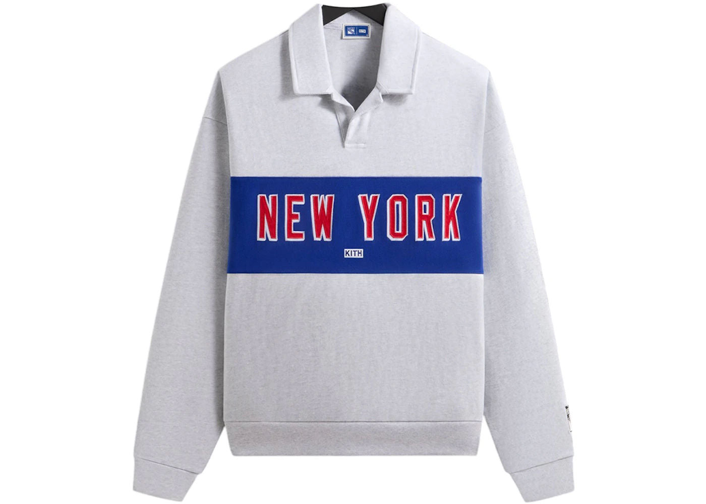 Kith x New York Rangers New York Nelson Rugby Light Heather Grey - Like New