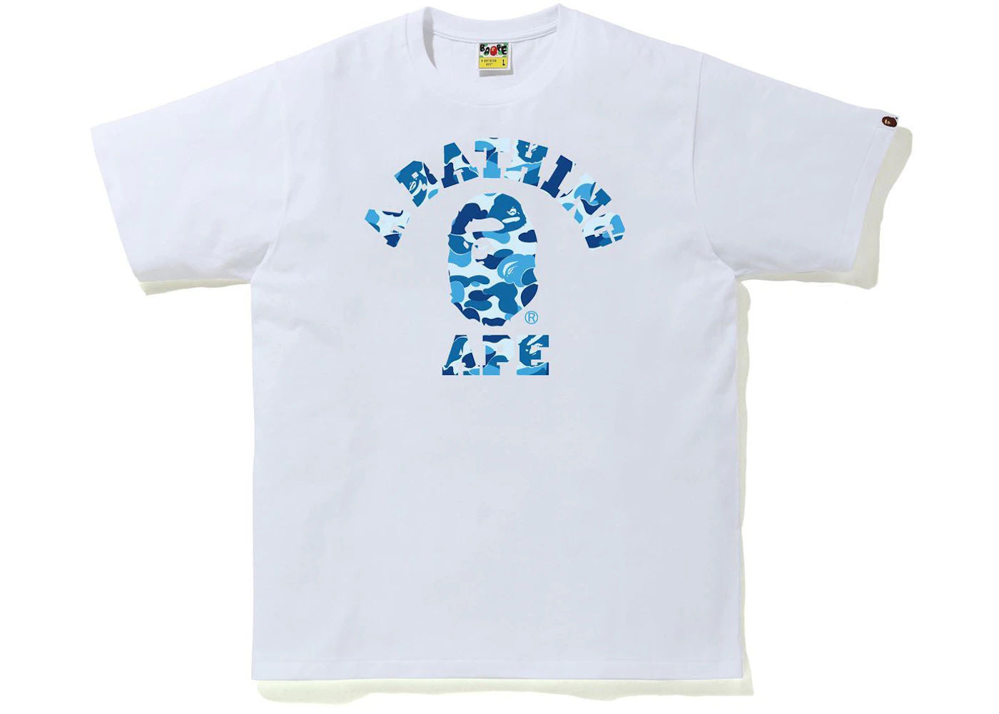 BAPE ABC Camo College Tee (SS21) White/Blue