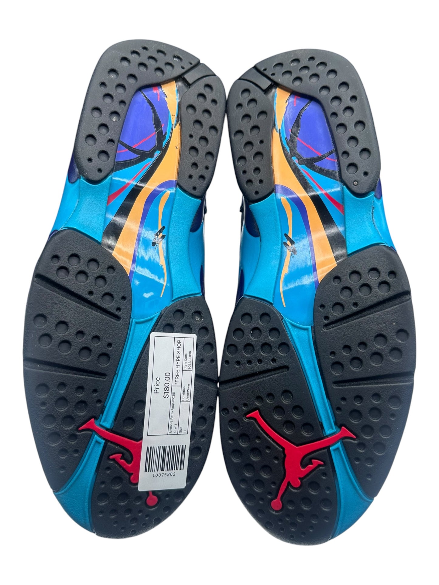 Jordan 8 Retro Aqua (2025) size 11 - Used/Worn