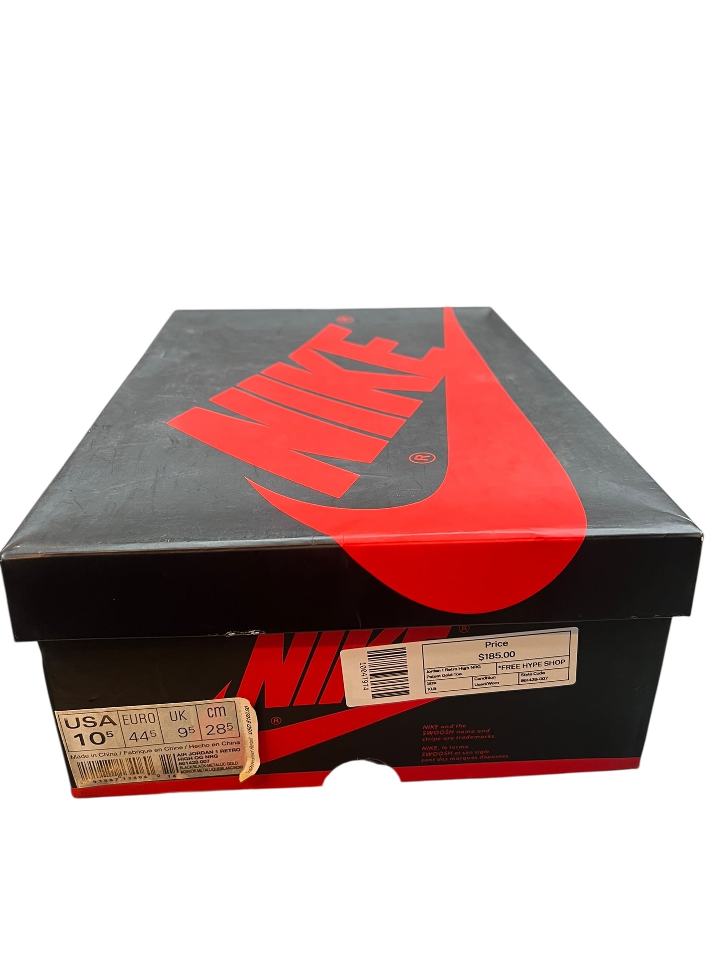Jordan 1 Retro High NRG Patent Gold Toe - Used/Worn
