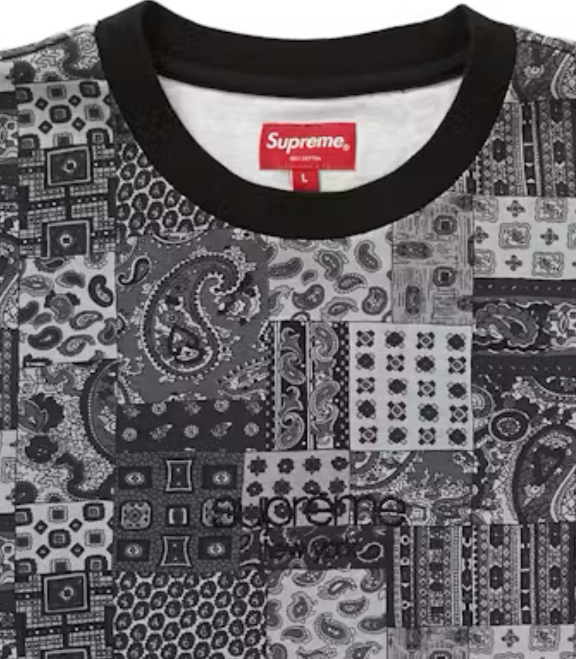 Supreme Patchwork Paisley S/S Top Black