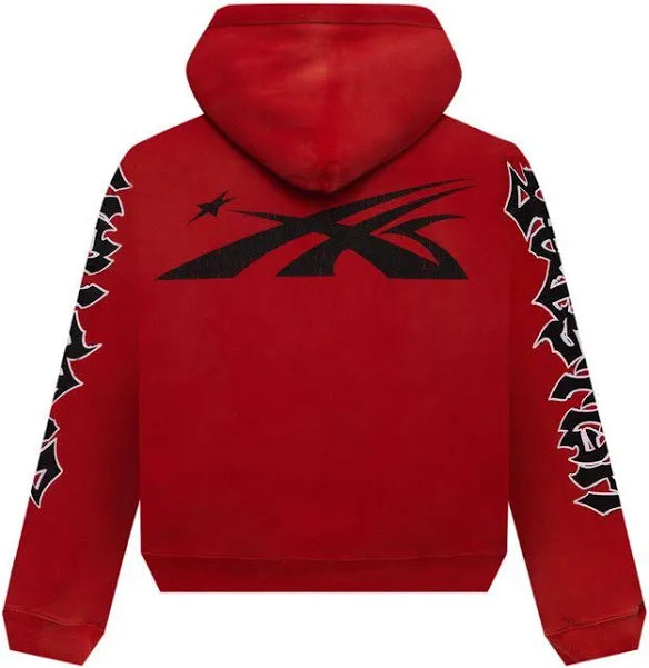 Hellstar Halloween Skeleton Airbrushed Hoodie (red)