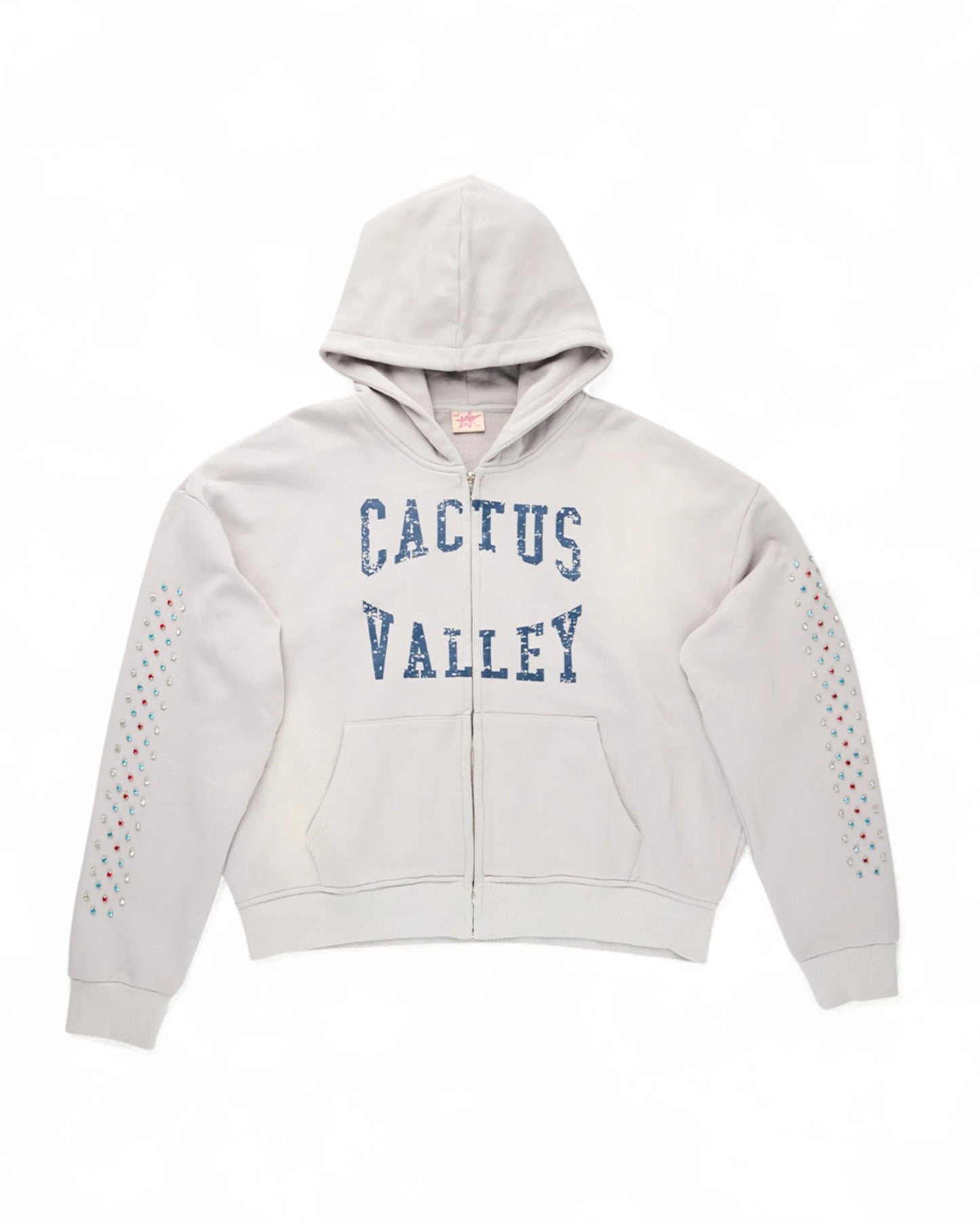 AZVA Bone Crystal Valley Zip Hoodie