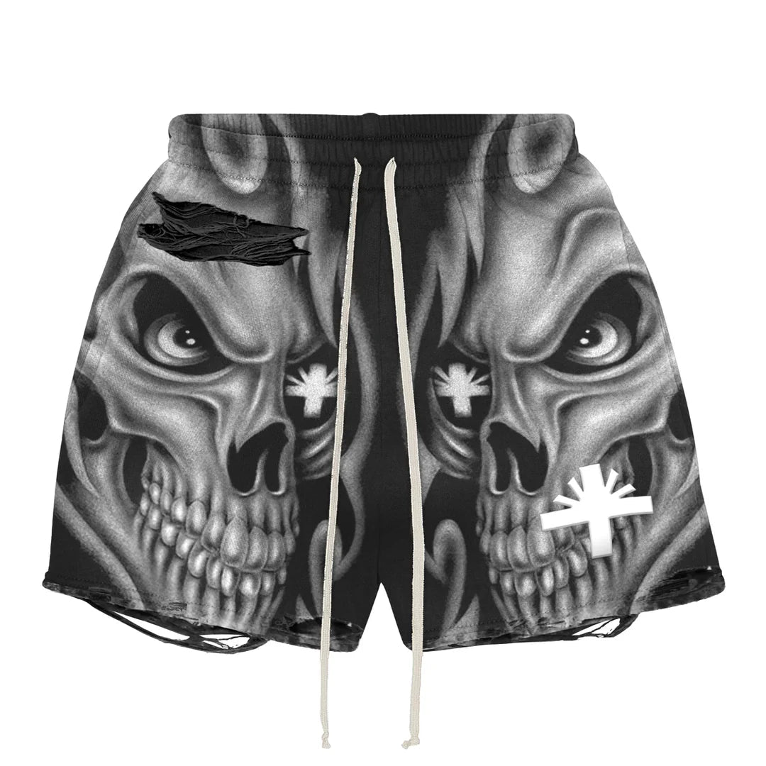 Vertabrae Skull Short Black
