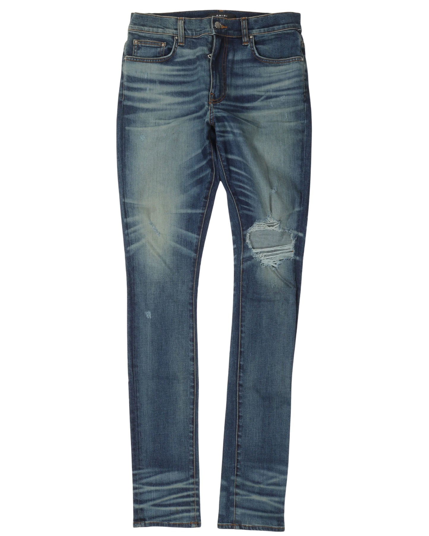 Amiri Knee Rip Sand Fade Knee Rip Jeans - Like New