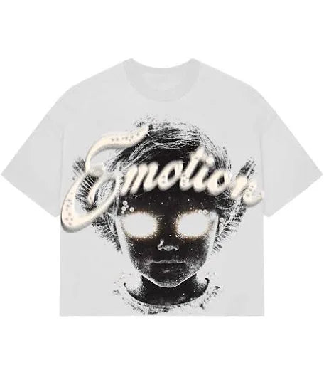 mixed emotion pearl cropped tee white