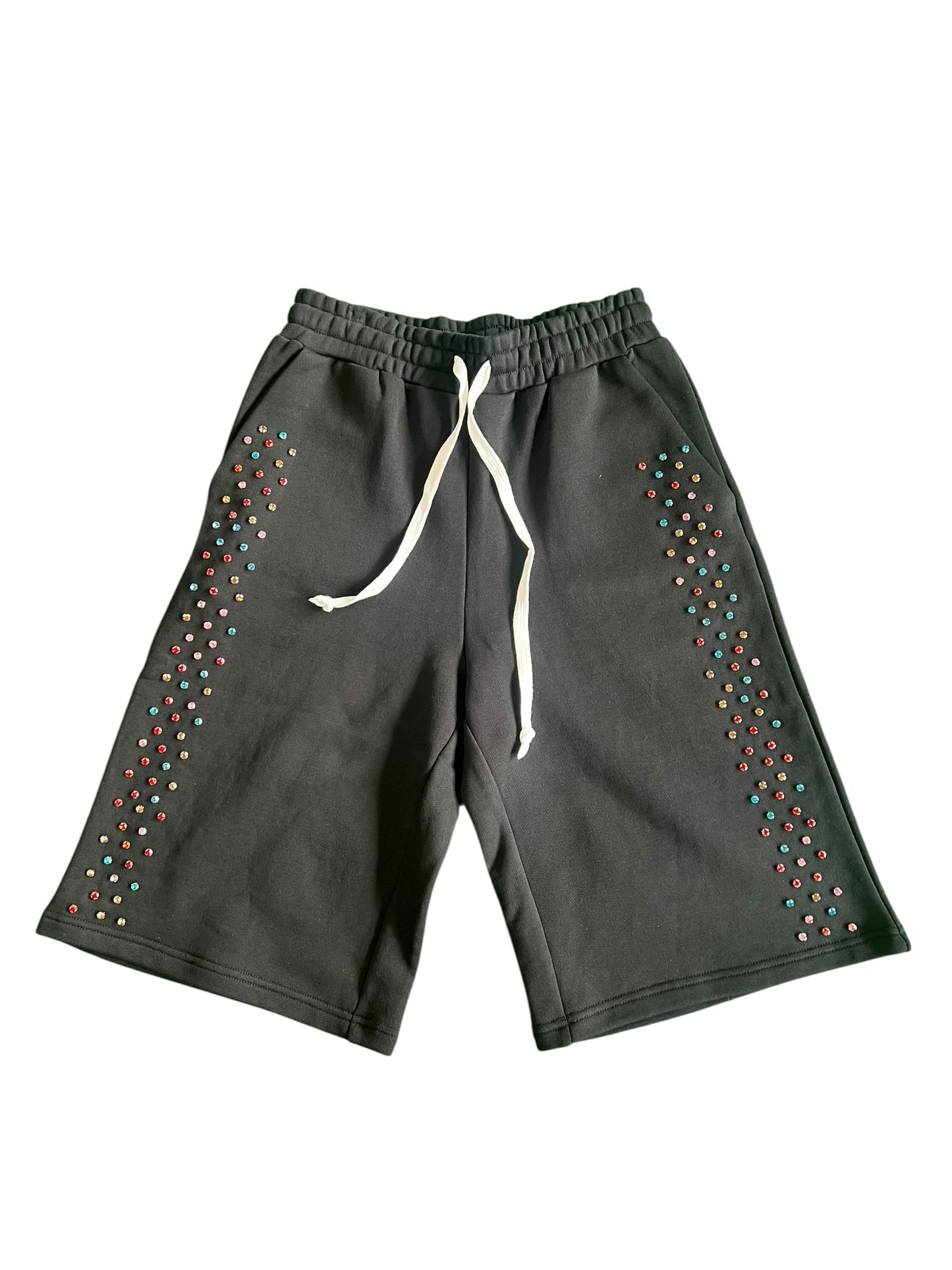 AZVA Studios Crystal Cactus Sweat Short Black