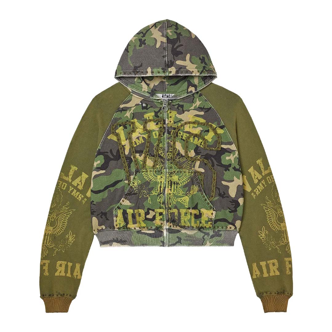Vale Forever Terrain Studded Zip Up Hoodie - Like New