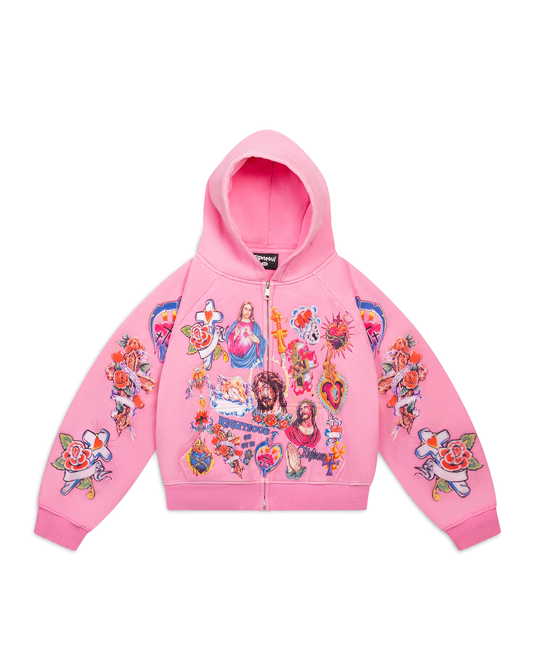 We Are Righteous Risen King Zip Pink