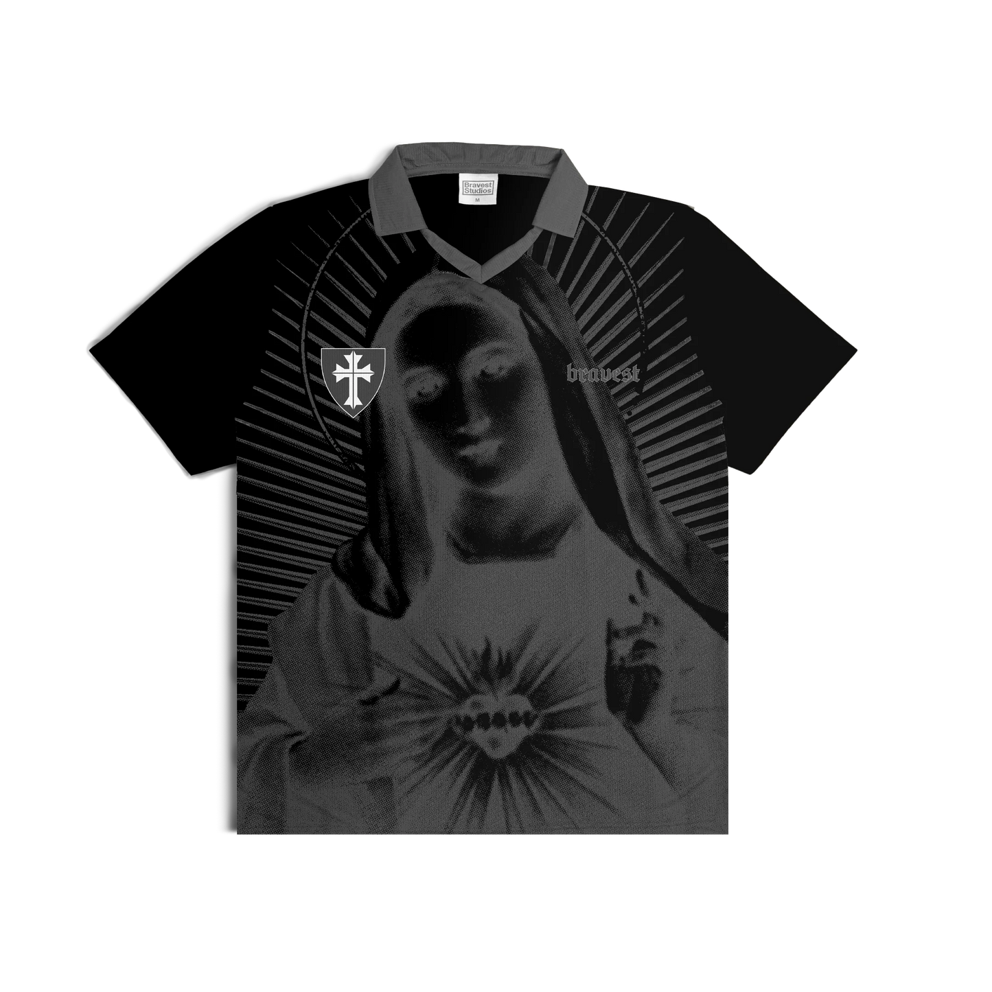 Bravest Studio Virgin Mary Soccer Jersey (BLK)