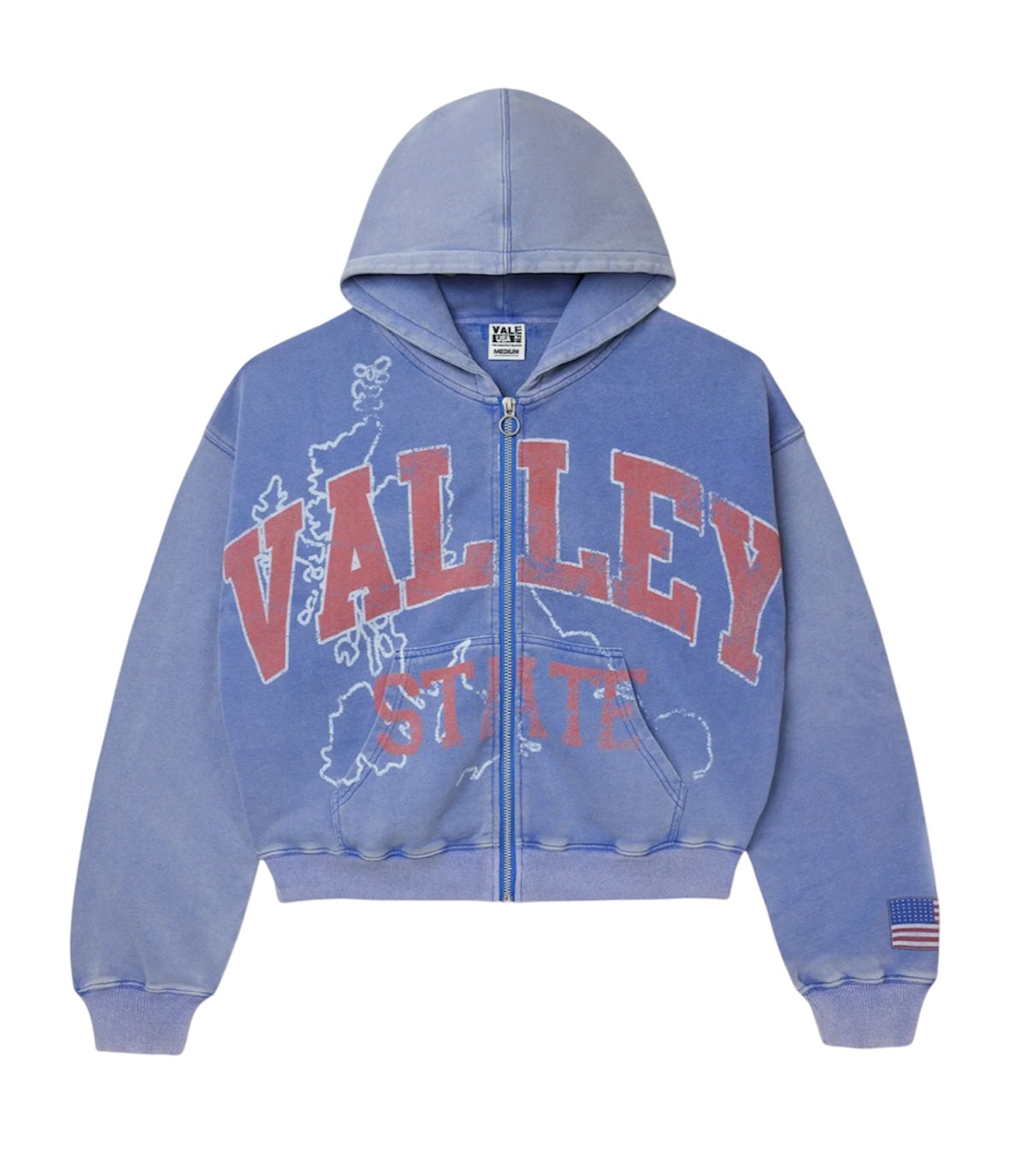 Vale forever Blue Alumni Zip Up Hoodie