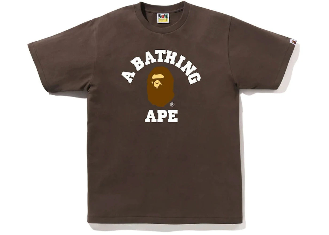 BAPE College Tee Brown - Like New