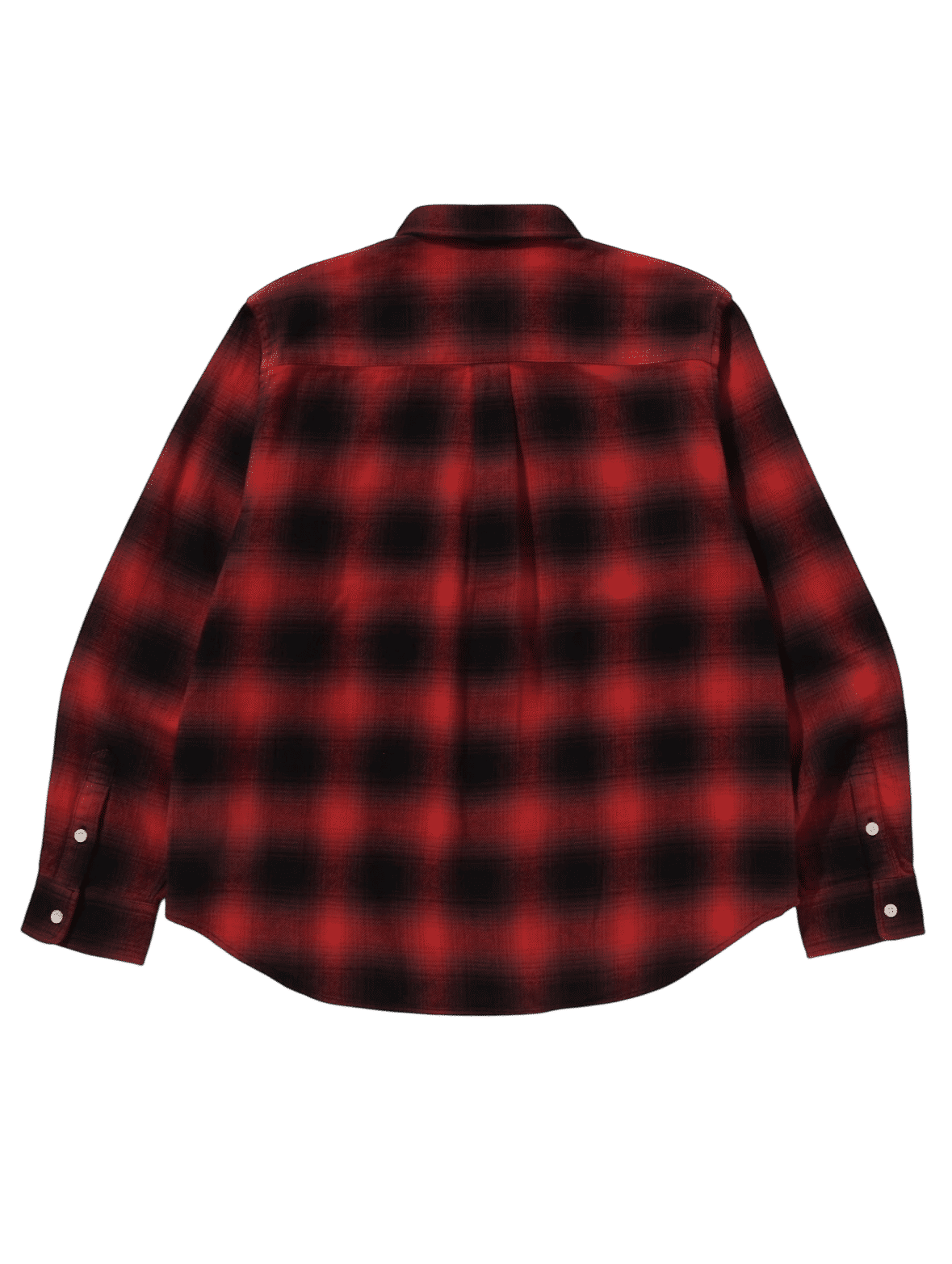 Bape One Point Ombre Check L/S Red - Used/Worn