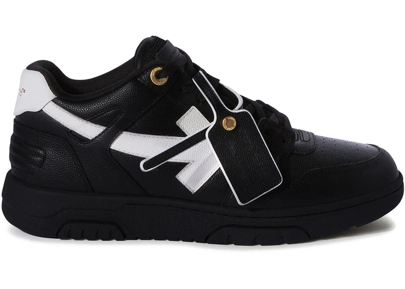 OFF-WHITE Out Of Office "OOO" Low Tops Black White Gold - Used / rep box