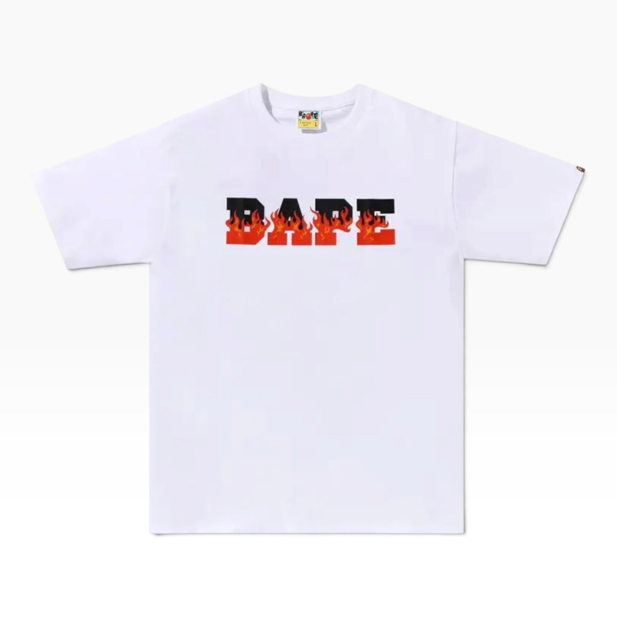 Bape Flame Logo Tee White/Red