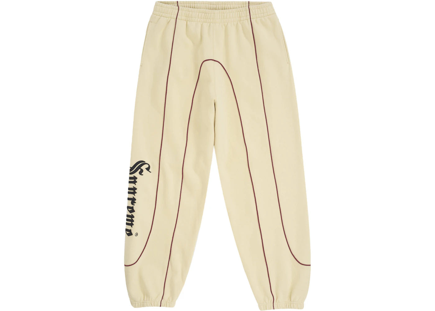Supreme Curve Piping Sweatpant Natural - Like New