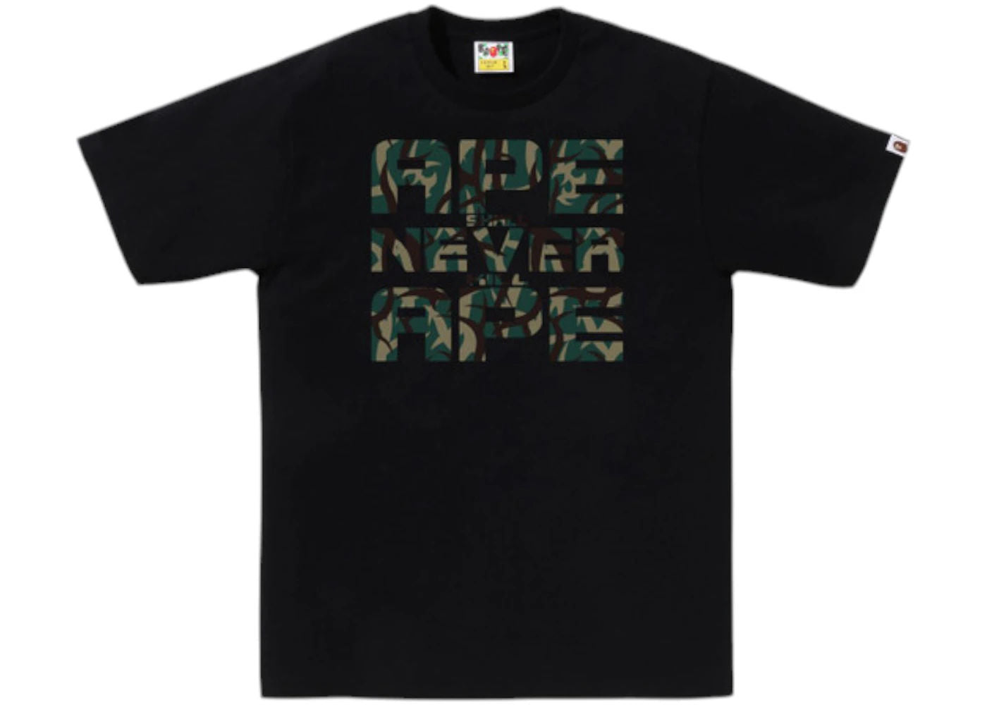 BAPE Trial Camo Asnka Tee Black/Green - New W/ Tags