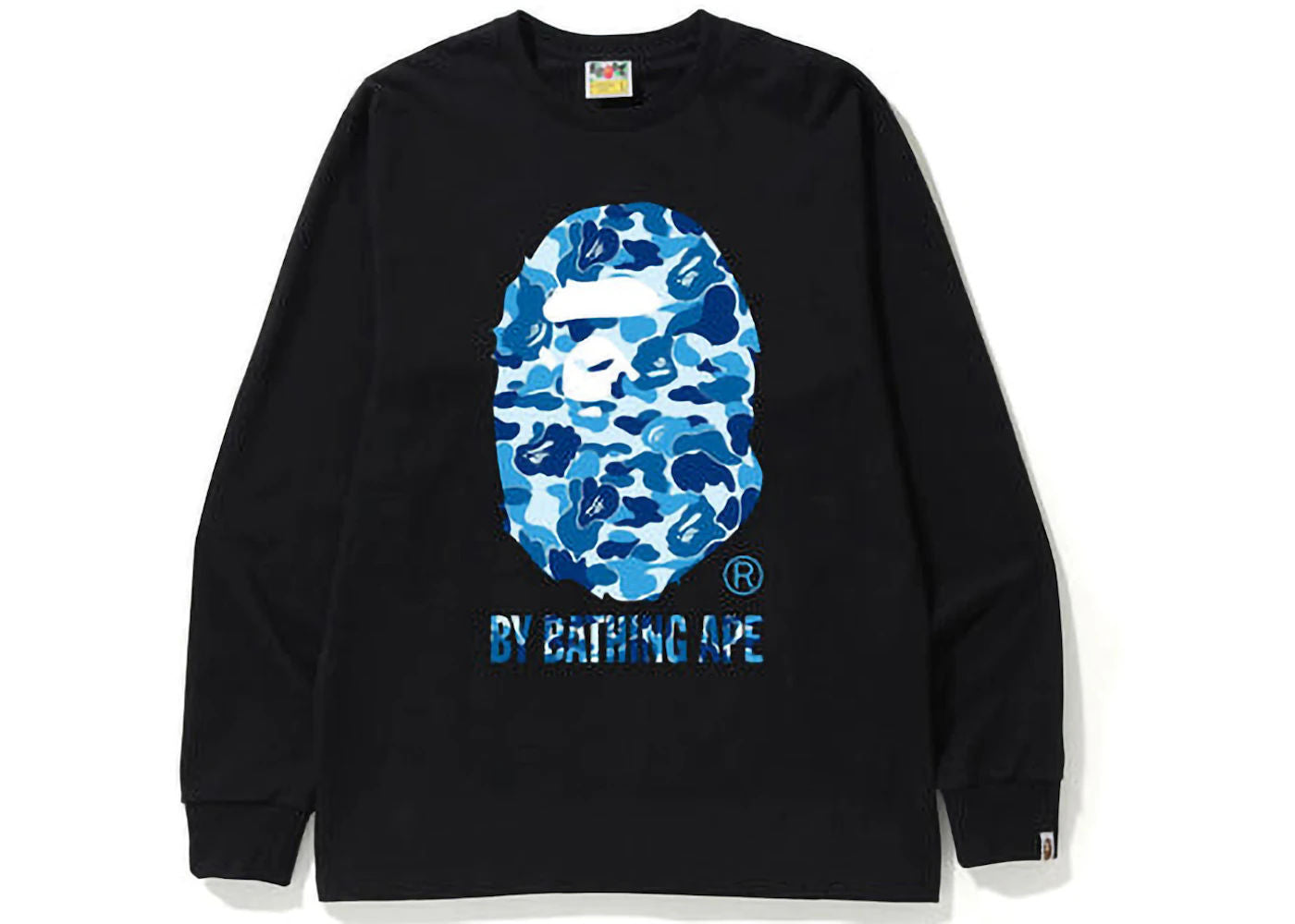 BAPE ABC Camo By Bathing Ape L/S Tee (FW22) Black Blue - Used/Worn