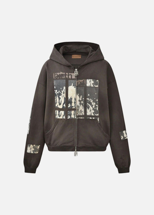 Birth Of Royal Child GreyFlash LIght Zip Hoodie - Like New