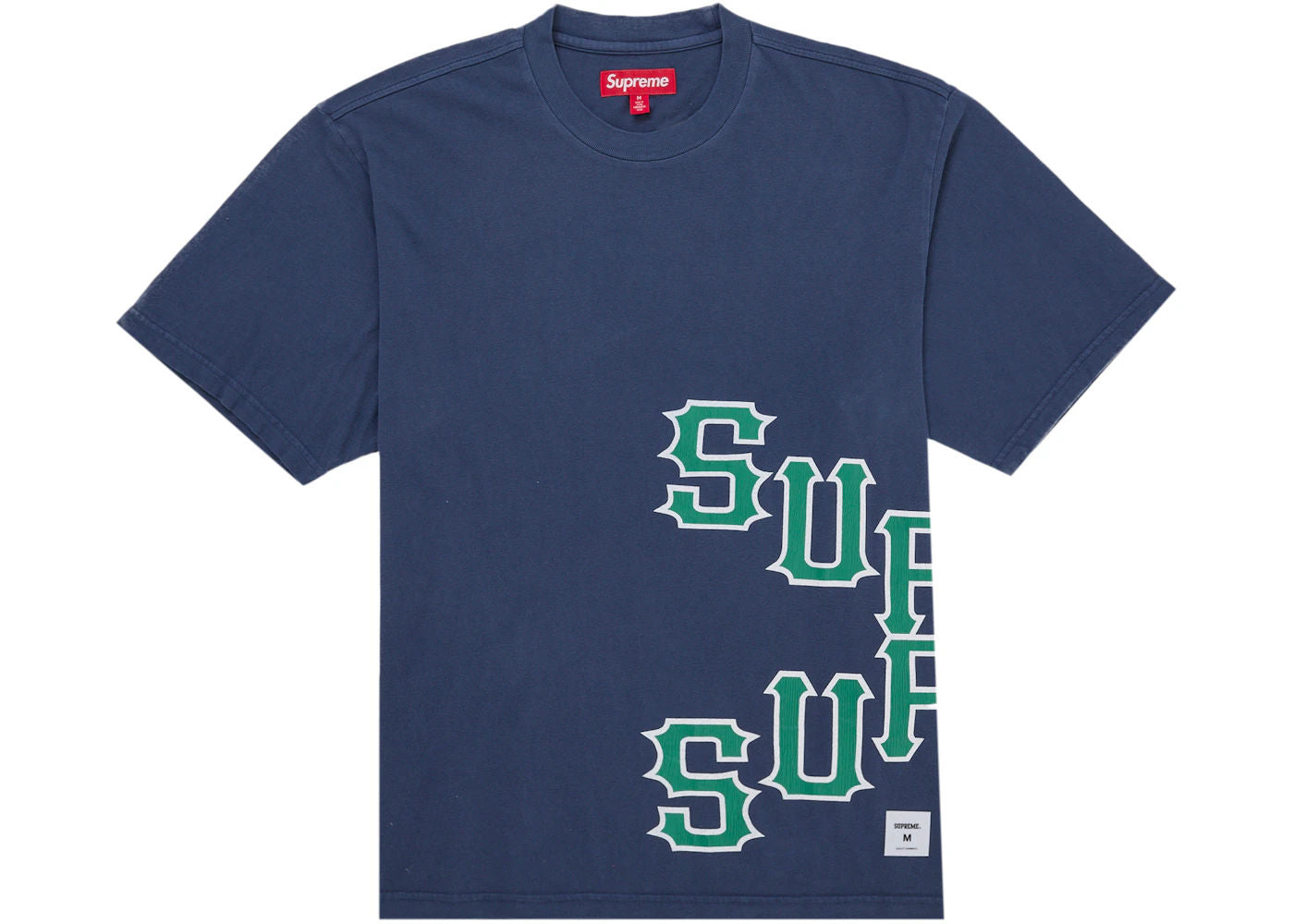Supreme Cracked Spellout S/S Top Washed Navy - new with tags
