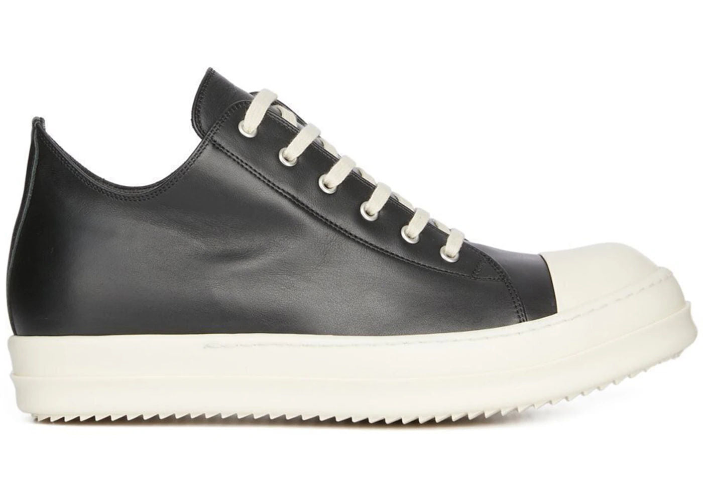 Rick Owens Concordians Low Sneaks Full Grain Cow Leather Black Milk - Used / rep box