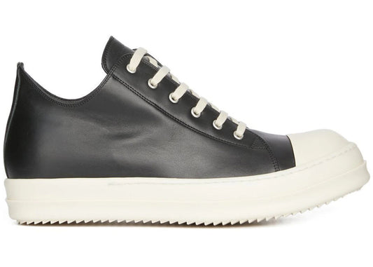 Rick Owens Concordians Low Sneaks Full Grain Cow Leather Black Milk - Used / rep box
