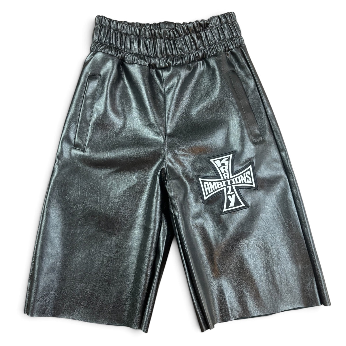 Krazy Ambitions OG Logo Leather Shorts