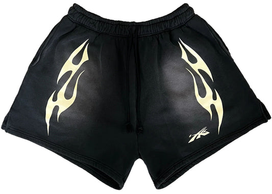 Hellstar Sports Flame Shorts Black - Used/Worn