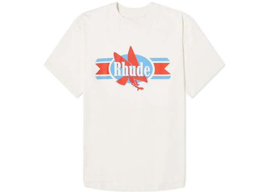 Rhude Chevron Eagle T-shirt Vintage White - Used/Worn