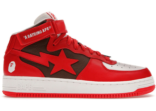 A Bathing Ape Bape Sta Mid Red (2022) - Used / rep box
