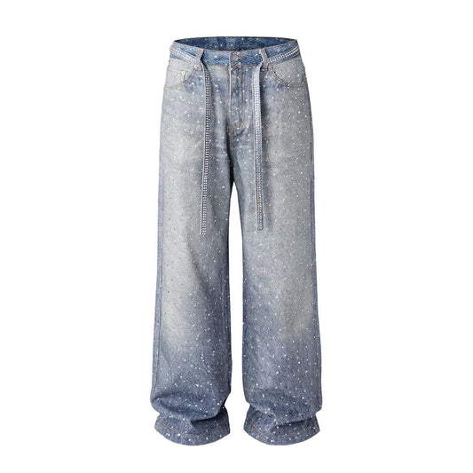 Undeveloped noir rhine stone denim