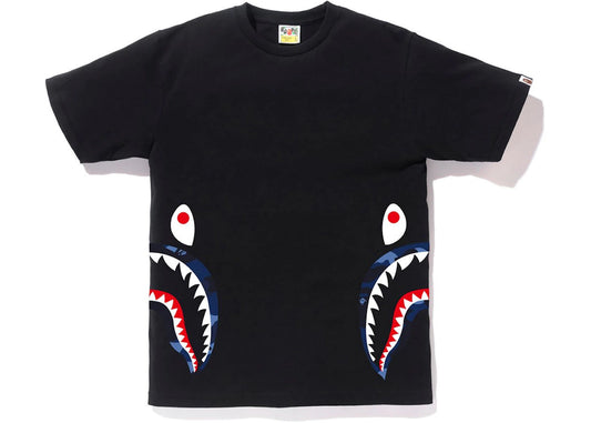 BAPE Color Camo Side Shark Tee Black/Blue