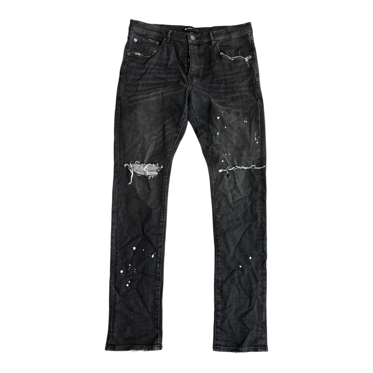 Purple Brand P001 Black Overspray Jeans - new with tags