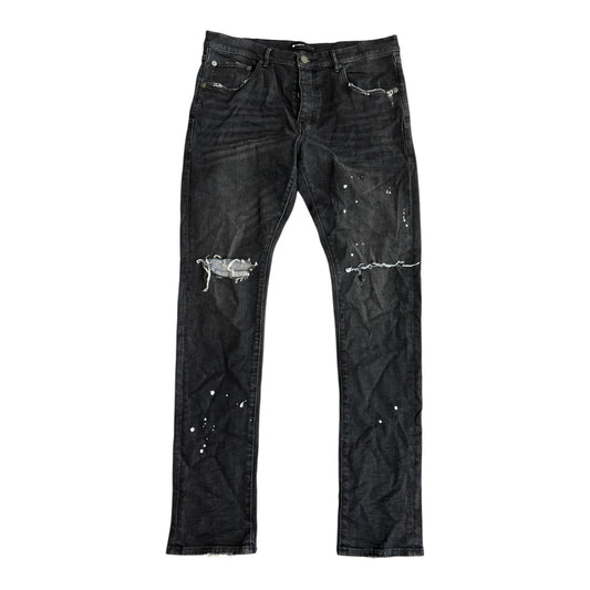 Purple Brand P001 Black Overspray Jeans