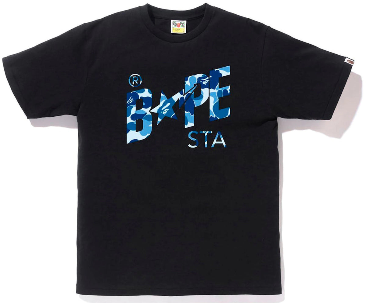 BAPE ABC Camo Bape Sta Logo Tee Black Blue