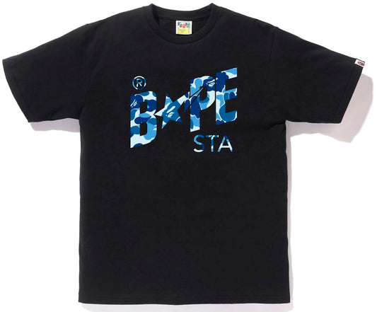 BAPE ABC Camo Bape Sta Logo Tee Black Blue