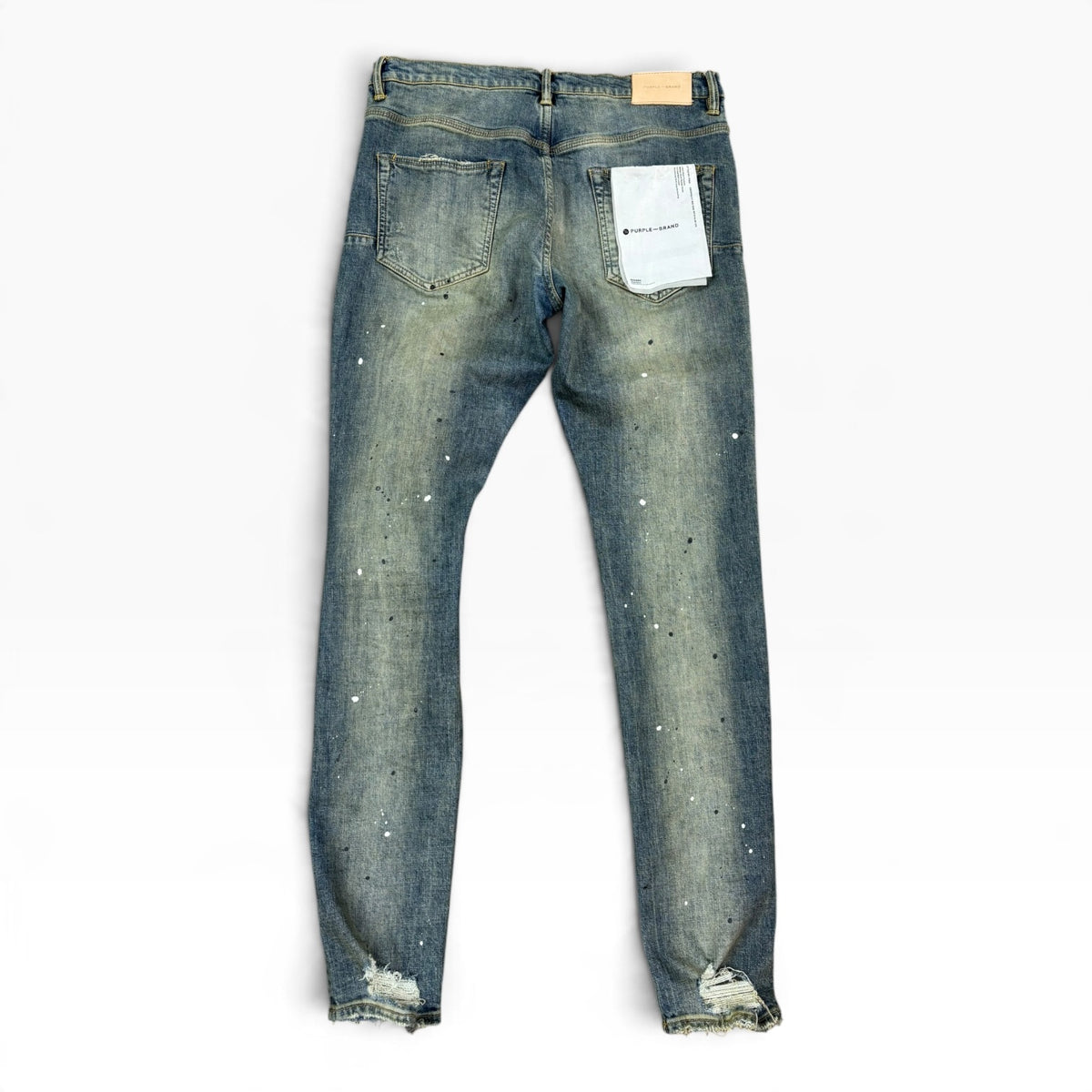 Purple Brand Mid Indigo Destroy Paint Jeans P002