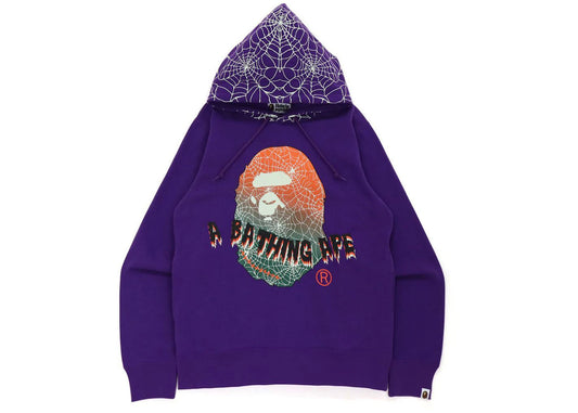 BAPE Halloween Ape Head Glow in the Dark Pullover Hoodie Purple