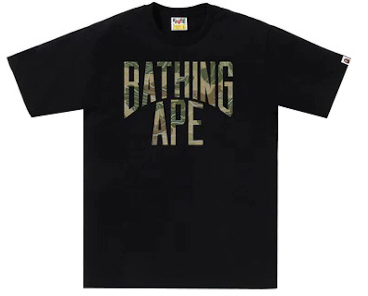 BAPE Layered Line Camo NYC Logo Tee Black/Beige